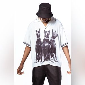 INTL Collective Doberman Short Sleeve Button Down